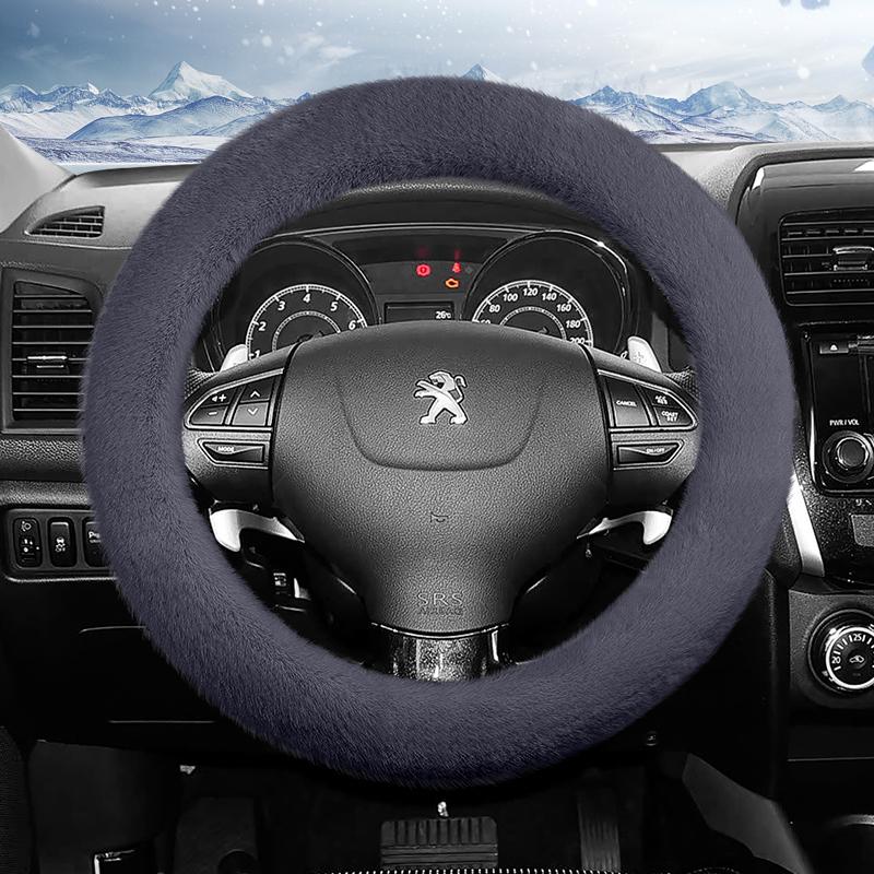 Подходит для Peugeot, длинноворсовая оплетка рулевого колеса, модная, теплая, противоскользящая, защитная, для 208 2008 308 508 5008 408 4008