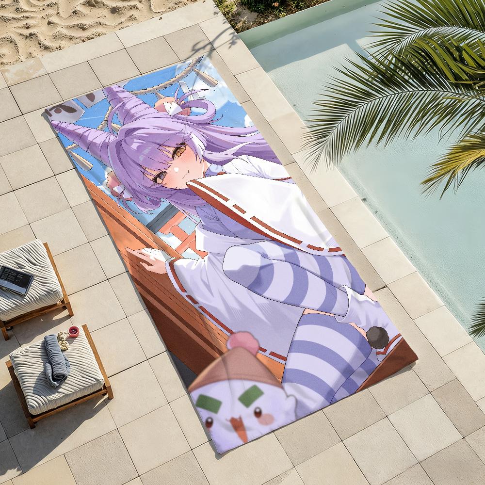 VTuber Singer T-Tenko Shibuki Towel For Swim Yoga Gym Quick Drying Soft and skin-friendly Beach Towels All-Season