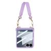 GKK For Samsung Galaxy Z Flip7 5G Case with Wrist Strap/Hinge Protection PC+Tempered Glass Slim Phone Cover