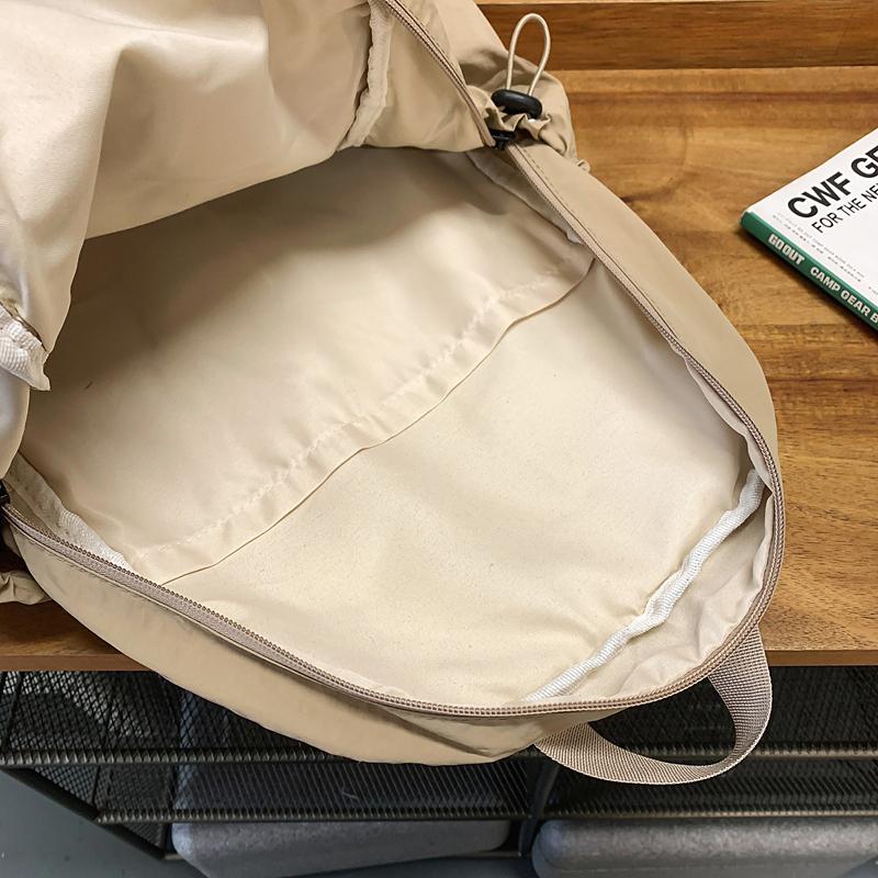 Однотонный плиссированный рюкзак для мужчин, легкий дорожный рюкзак, женская школьная сумка