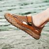 Модные летние мужские сандалии из натуральной кожи, мужская повседневная обувь, уличные мужские кожаные сандалии для мужчин, пляжная обувь, римская мужская обувь
