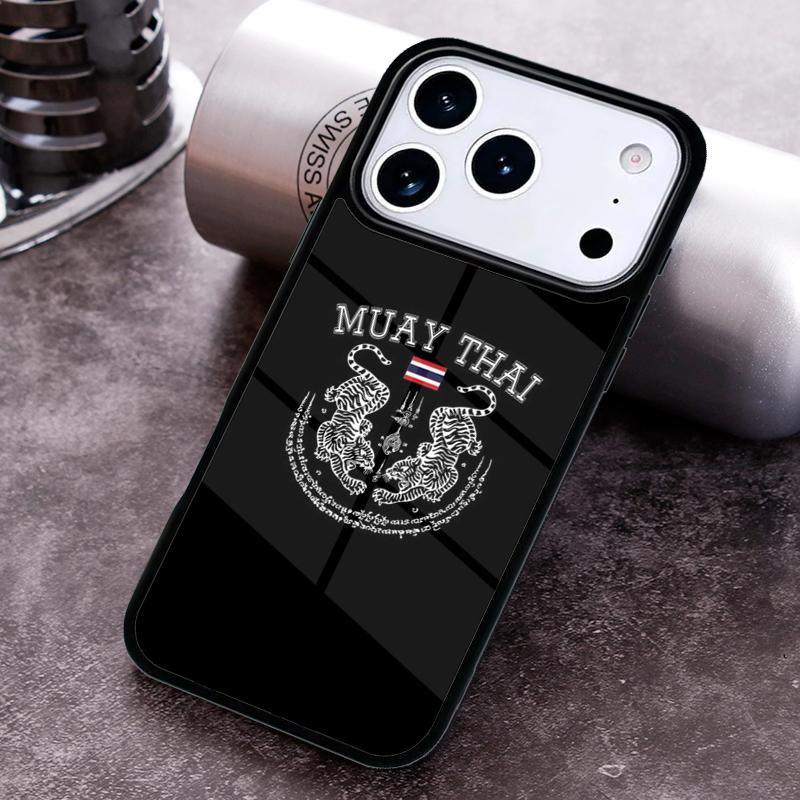 Чехол для телефона Муай Тай для iPhone 17 16 15 Pro Max Air 14 13 12 11 Plus Ударопрочный Чехол Capa