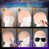 Nylon Halloween Skull Wig Cap Thick Material Bald Cosplay Hat Bald Head Wig Cap  Costume Accessory