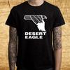 Desert Eagle Знаменитое Огнестрельное Оружие Мужская Черная Футболка Топ Унисекс