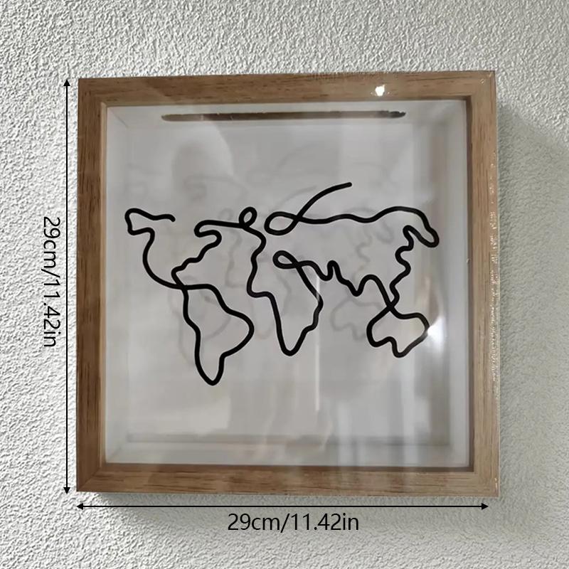 1PC Souvenirs Photo Frames Map Box Adventure Archive Boxes Adventure File Box Money Box For Postcards Ticket Organizer Travel