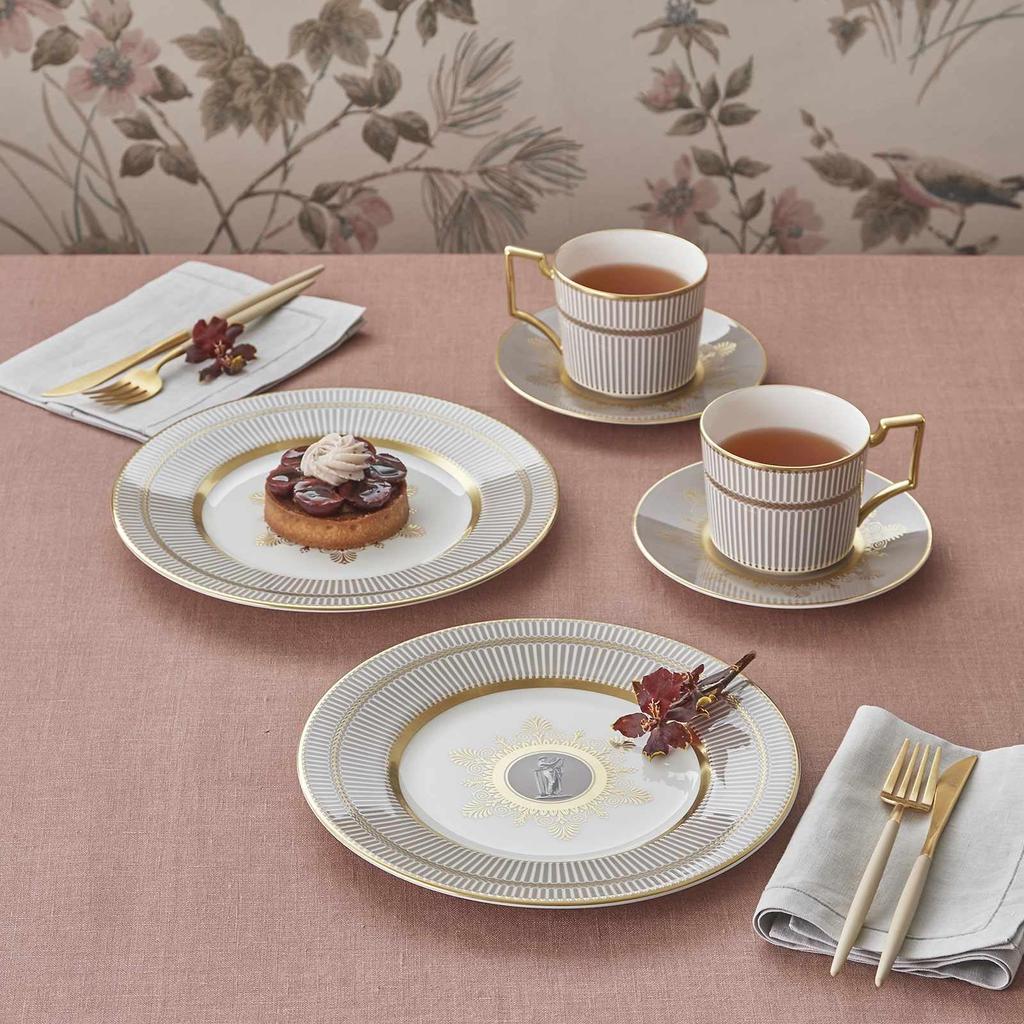 [Officially Imported] Wedgwood Anthemion Grey Plate, Approx. 23cm, 1054400