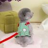 Korean Striped Pet Chest Back Traction Rope Cartoon Dog Harness Creative Pet Clothing  Pet Supplies