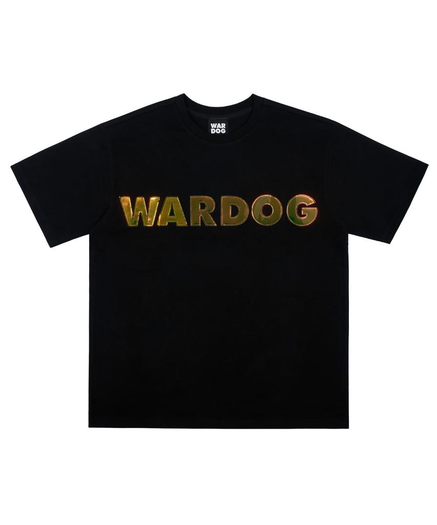 Черная футболка с голографическим логотипом WARDOG