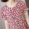 Plus Size Elegant Long Dresses for Women  Loose Short Sleeve Vintage Dress Female