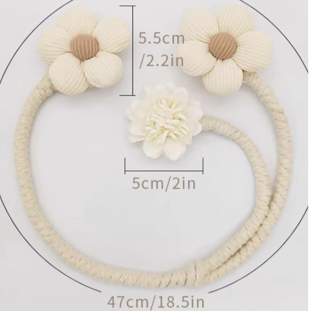 1 PCS Flower Shape Curtain Tieback Elastic Band Curtain Rope Holders Kids Room