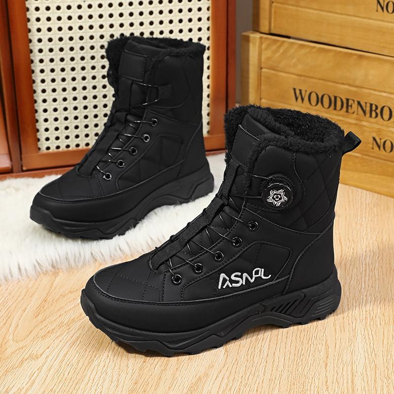 TUINANLE Высококачественные мужские зимние ботинки Теплые плюшевые зимние ботинки Уличные зимние ботинки Женские Нескользящие ботинки на платформе