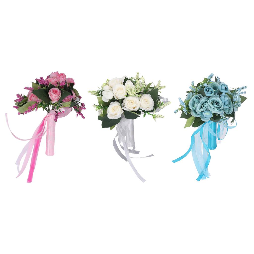 Свадебный букет имитация искусственной розы реалистичные зеленые листья современная элегантная роза для свадьбы Чу