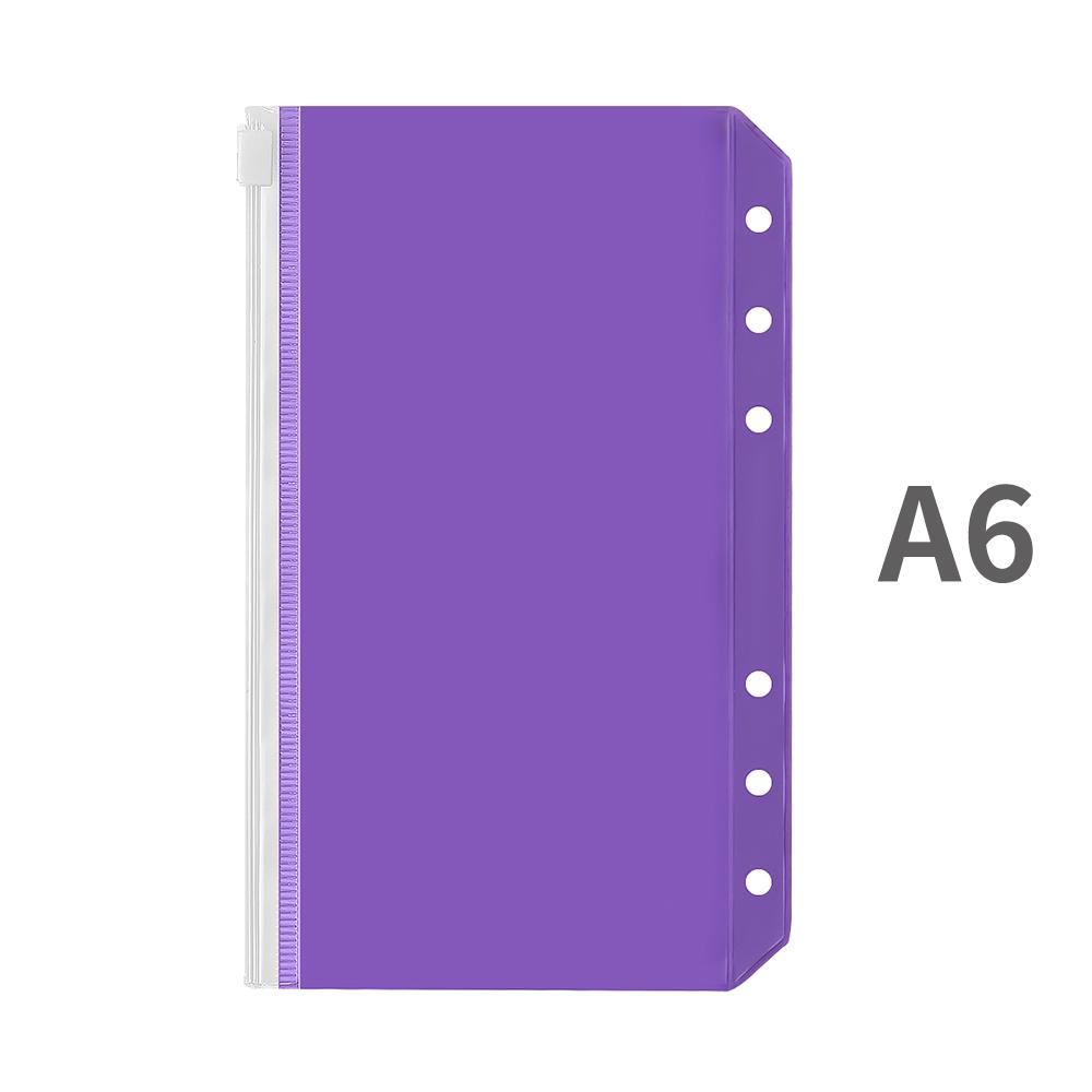 Карманы для папок A5/A6, сумка для папок из ПВХ, цветные папки на молнии для 6-кольцевых сумок для переплетов для ноутбуков, сумки для хранения документов