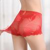 Women's Sexy Lace Underwear Panties Women's Hollow Out Breathable Lingerie Hip-lifting Mid-waist Briefs 2XL