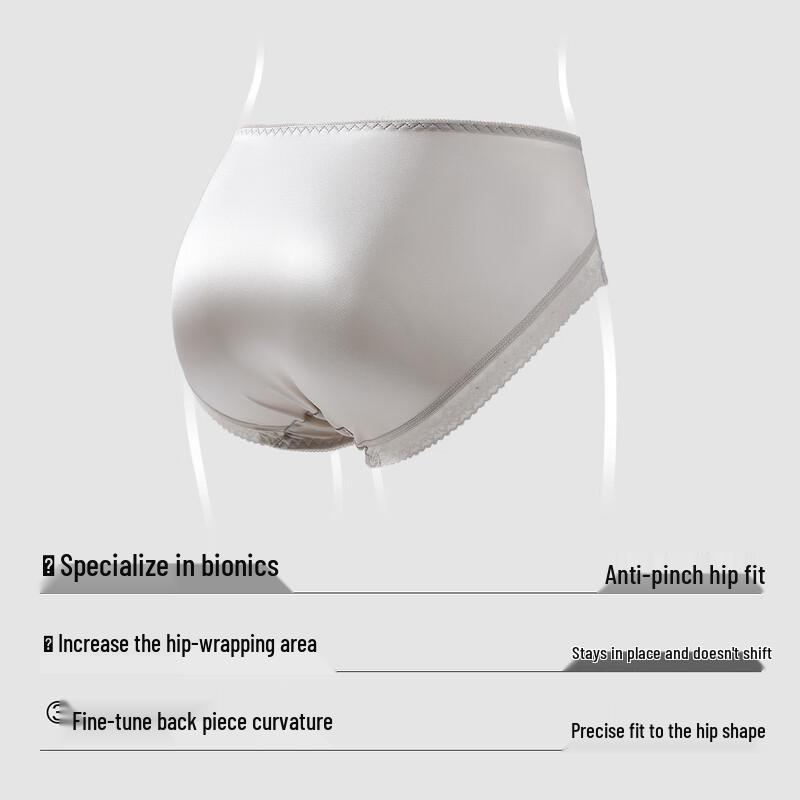 YOUKESHU Женские трусы-слипы из хлопка с антибактериальным кружевом 10A (3-Pack)