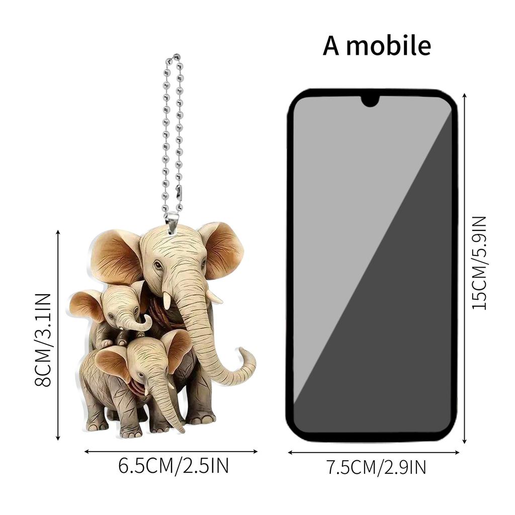 2D Симпатичный автомобильный акриловый плоский брелок для зеркала заднего вида