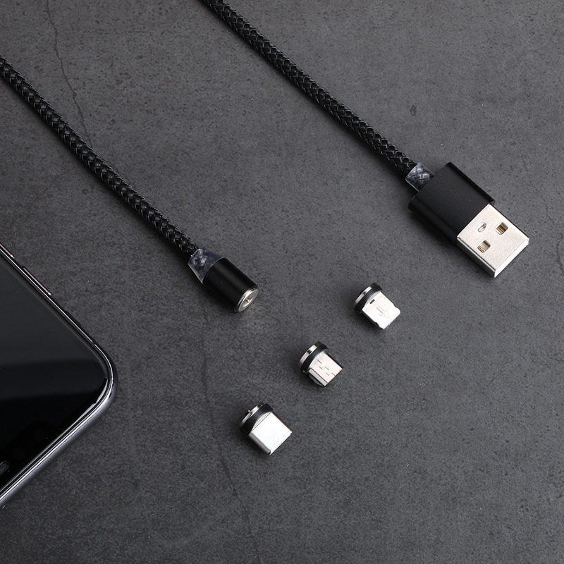 3 в 1 Магнитный кабель Micro USB 3 в 1 Магнитное зарядное устройство для быстрой зарядки USB Type C Кабель для мобильного телефона Шнур
