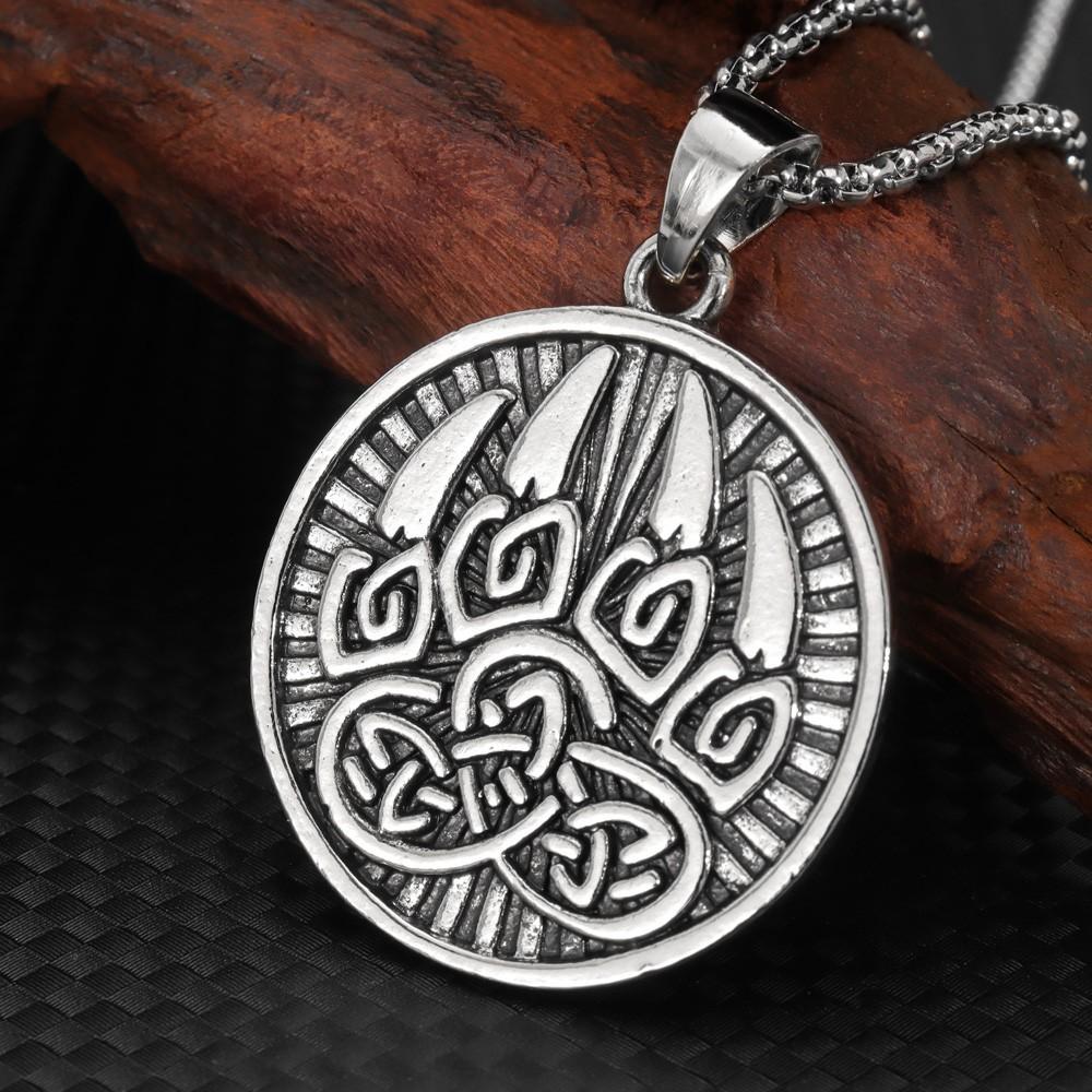Viking Retro Viking Bear Claw Pendant Hip-hop Style Men's Domineering Pendant Necklace