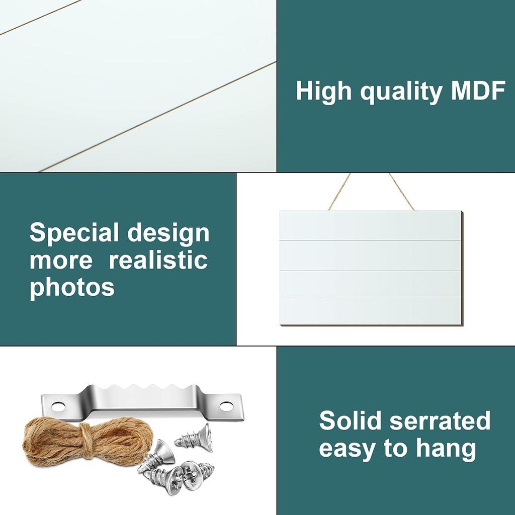 Blulu Sublimation 2025 Personalized Picture Frames Heat Transfer Wood Blanks Photo Frames Wall Mounting Photo DIY Birthday Anniversary Decor 12 x 8