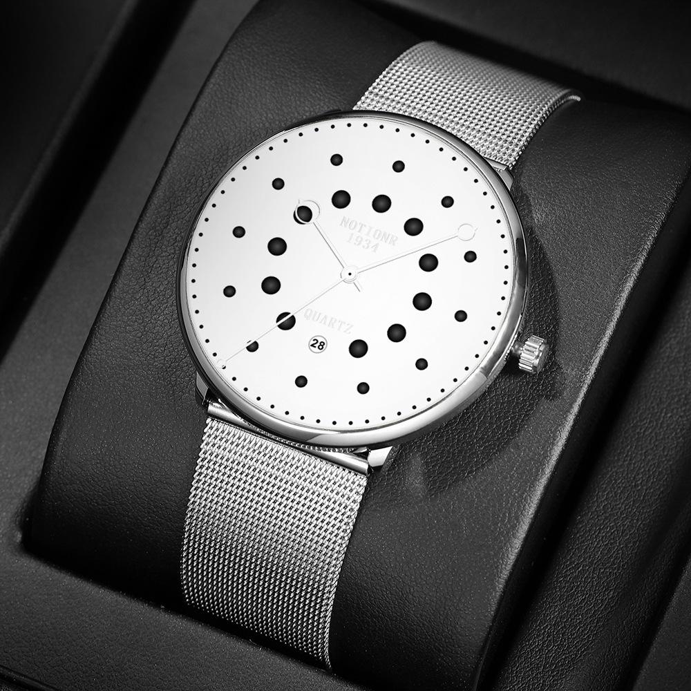 Grand Garden Watch Men's Watch Quartz Men's Watch Simple Two Color Men's Watch Large Dial Watch Stainless Steel Watch