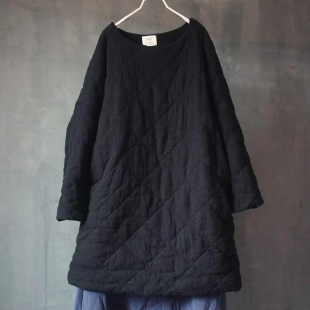 Женские пуловеры-парки, зимние однотонные пальто с круглым вырезом и длинными рукавами, хлопковые и льняные теплые женские винтажные пальто