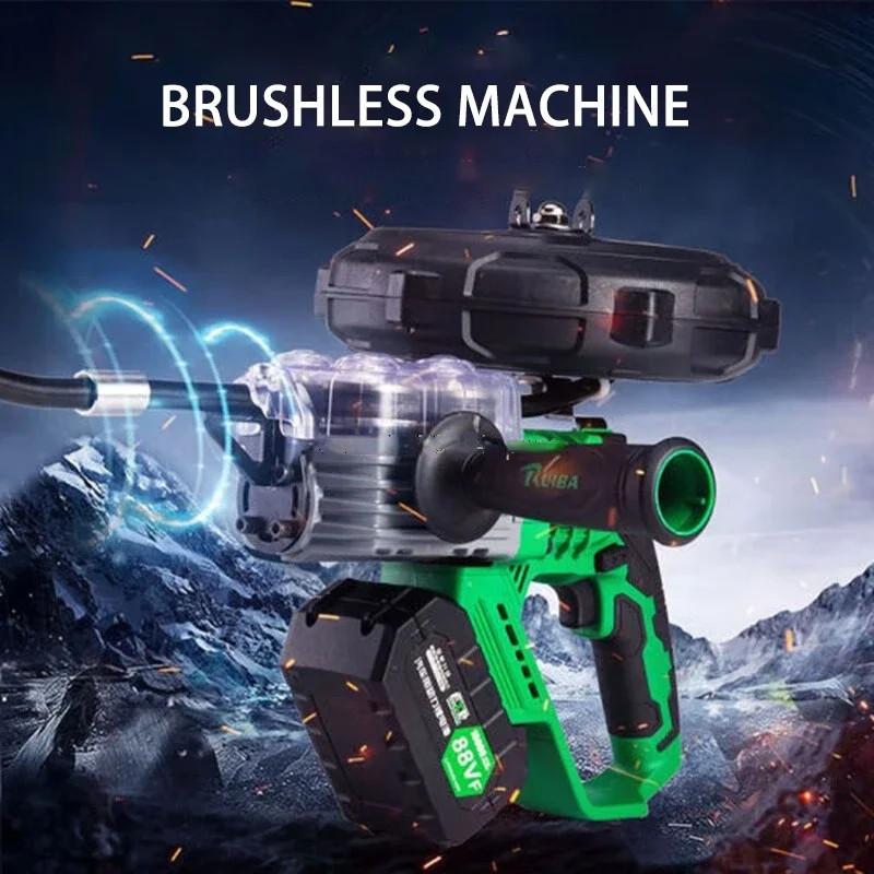 Бесщеточный нитевдеватель Портативный электрический нитевдеватель Инструменты для скрытой протяжки труб Электрическая тянущая машина