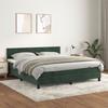3141194 vidaXL Divan Bed and Mattress Dark Green 160x200cm Velvet