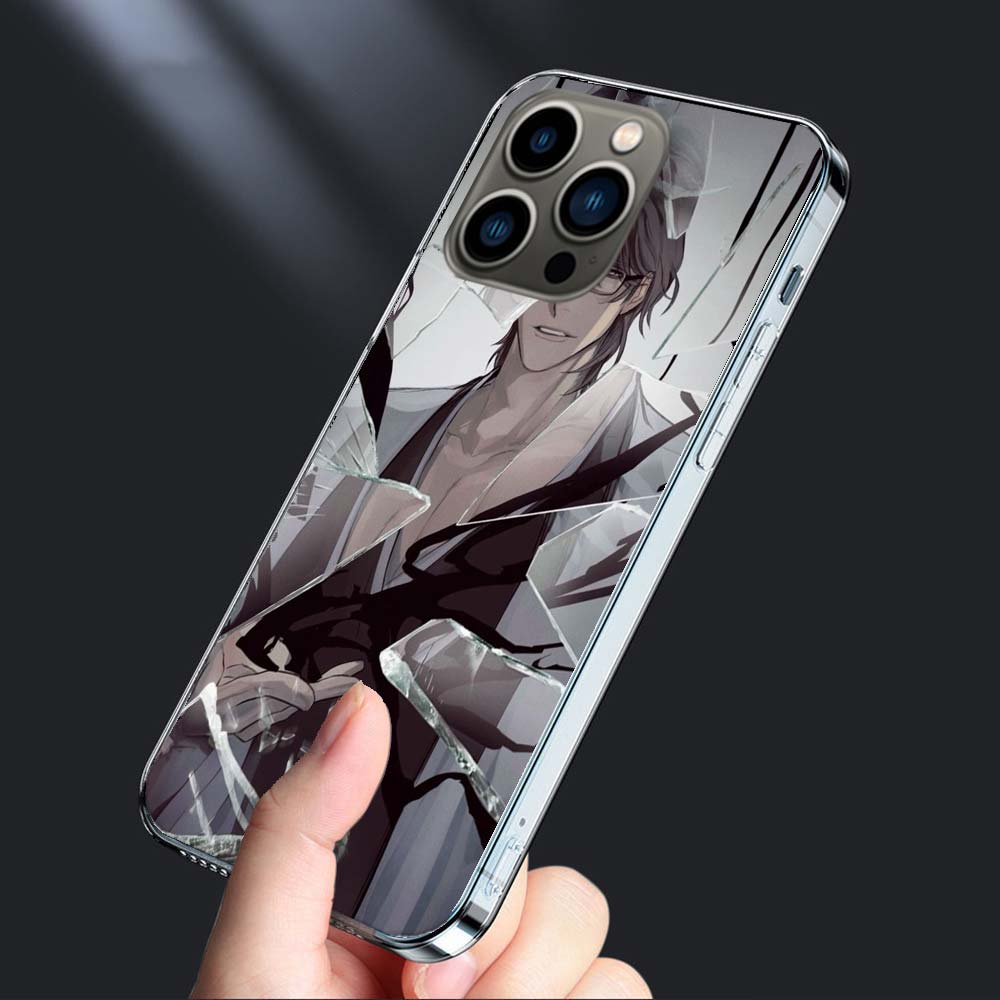 Чехол для телефона Bleach Айзен Соуске для iPhone 16E 15 Pro 14 Plus 17E 16 17 Pro Max Air 11 12 13 Mini Ударопрочный Capa Милый чехол