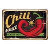 Vintage Advertisement With Chili Pepper Vintage Metal Tin Sign Wall Decor , Farmhouse Decor,20X30CM