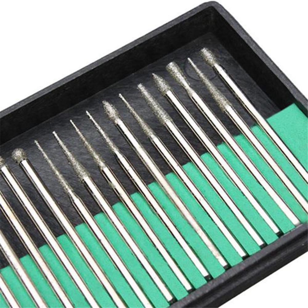 Набор из 30 алмазных борфрез Dremel, набор вращающихся инструментов, зернистость 400, футляр с хвостовиком 1/8 дюйма