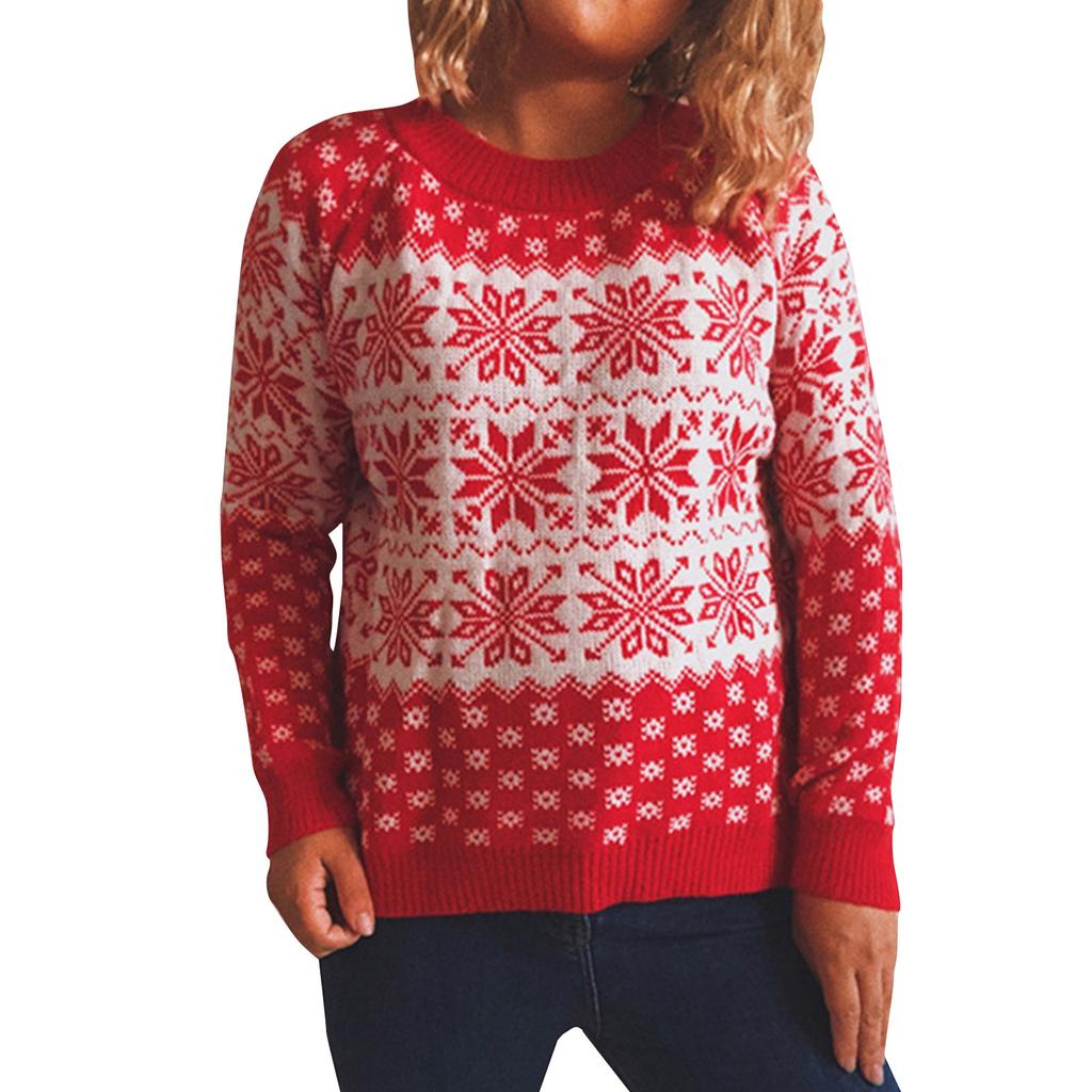 Women's Autumn/Winter Fashion Christmas Sweater Round Neck Long Seeve Sweater
