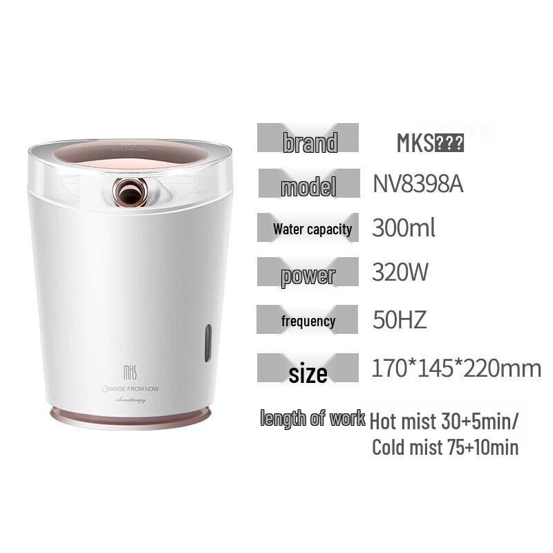 MKS Nano Hot & Cold Dual Spray Facial Steamer CN plug (adapter included)
