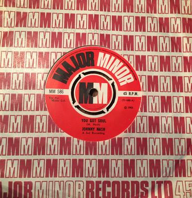 7-дюймовая пластинка JOHNNY NASH - You Got Soul MM586 Major Minor 1968 UK Соул/Фанк Б/У