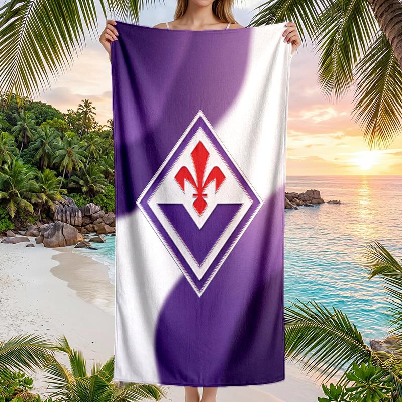 Полотенце для пляжа Fiorentina FC, быстросохнущее, из микрофибры, впитывающее, портативное, для путешествий, для плавания