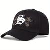 Бейсболки-кепки Snapback с вышитой буквой S унисекс для отдыха на весну и осень, регулируемые повседневные шляпы, солнцезащитные кепки