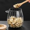 Банки для хранения из высокоборосиликатного стекла с крышками и ложками – Прозрачный кухонный контейнер для круп