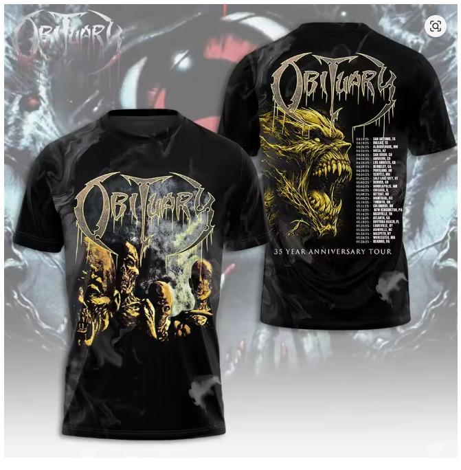Obituary Dark Metal Music Shirt Men Women Adult Sizes VA533