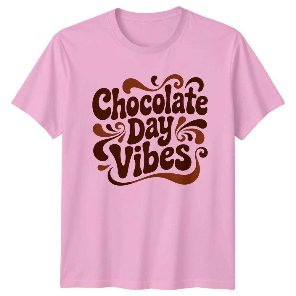 Chocolate Day Vibes TShirt Groovy Retro Chocolate Lovers Gift