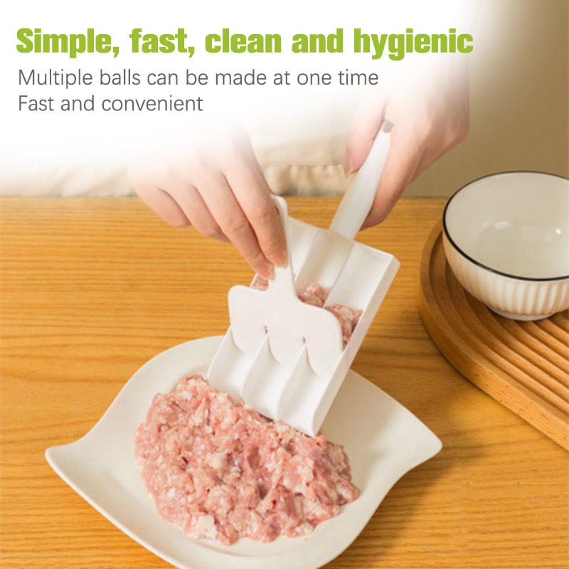 1 шт., пластиковый набор для приготовления фрикаделек, жареная рыба, говядина, шарики для приготовления мяса, форма, ложка, инструменты для мяса, кухонные гаджеты, аксессуары для приготовления пищи