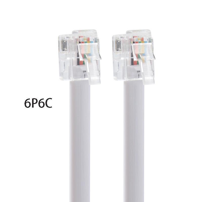 6P6C Telephone Cable Pure Copper 6 Core 6P6C RJ11 RJ12 for Telephone Audio Signal Cord Automotive Amplifier Wire Extension Cable