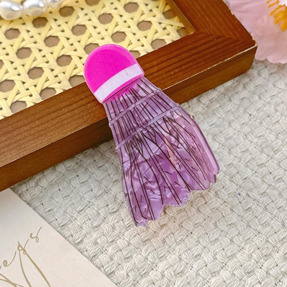Sports Style Badminton Hair Claw PVC Book Shape Hair Clip Cute Roller Skates Shark Clip  Party