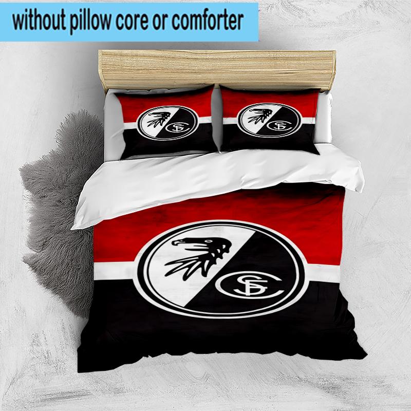 3PCS Eagle Symbol Frei-burg Football Bedding Set,Including 1pc Duvet Cover And 2pcs Pillowcases Perfect for Bedroom, Dormitory, Fan Christmas gift