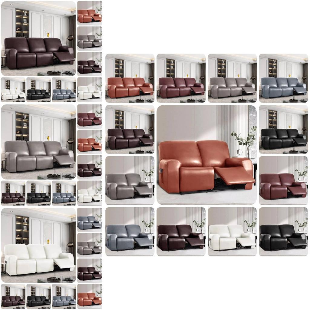 Роскошный чехол на диван из искусственной кожи ПУ Водонепроницаемый Полная защита Чехол для кресла-реклайнера Комплект