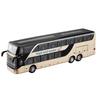 1/30 Business Long Distance Double Decker Bus Alloy Die Cast Metal Model Bus Children's Educational Simulation Toy Holiday Gifts