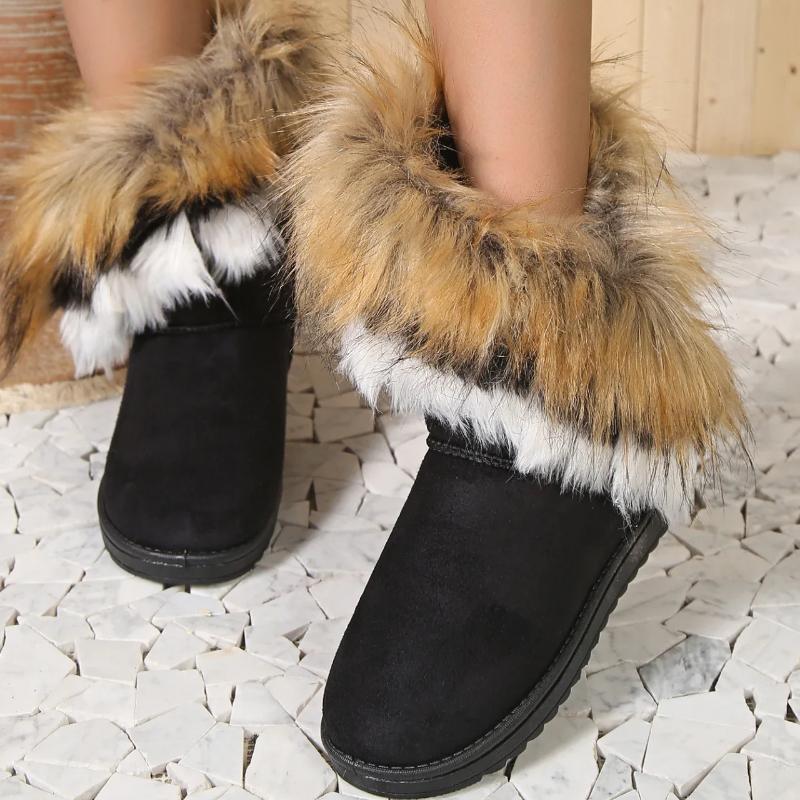 New Cotton Boot Women's Autumn Winter Snow Boots Plus Fleece Thickened Warm Non-slip Short Shoes