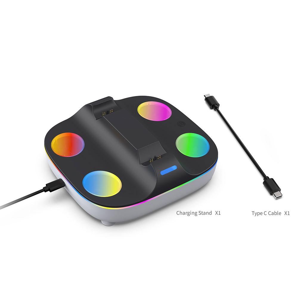 Зарядная станция для контроллера RGB для PS5 Беспроводная зарядная станция PlayStation5 DualSense