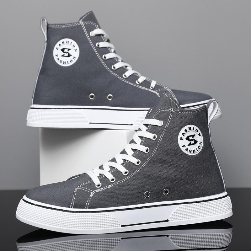 Кеды с высоким верхом, молодежная корейская версия, модная обувь для новых студентов, оригинальный стиль, удобная и универсальная повседневная мужская обувь может быть