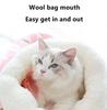 New warm cat nest in autumn and winter closed cat bed cute cat sleeping bag Christmas essential pet supplies