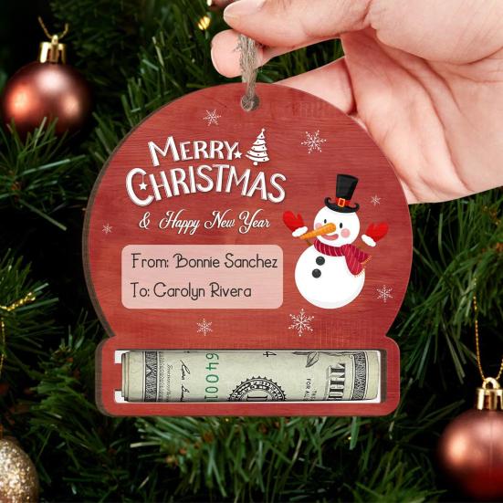 Забавный держатель для денег, подвесная подвеска с шнурком, легко подвешиваемая денежная карта, аксессуары для подвешивания рождественской елки