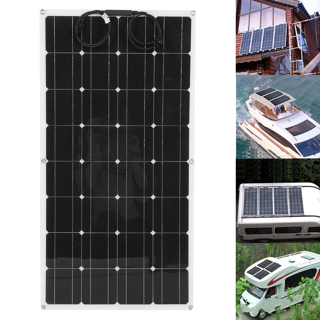 100W Semi Flexible Solar Panel Portable Monocrystalline Charging Board for Outdoor RV Boat